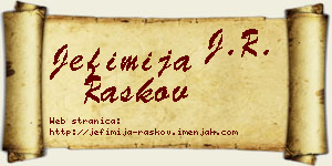 Jefimija Raškov vizit kartica